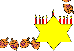 Hanukkah Themed Lined Paper and Pageborders