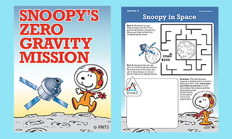 STEAM and Language Arts Lessons with Snoopy's Zero Gravity Mission