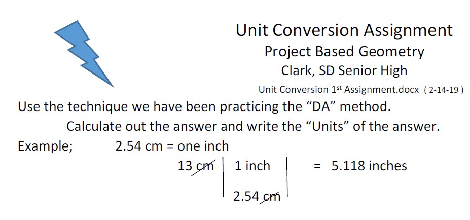 Dimensional Analysis / Unit Conversion technique Formula