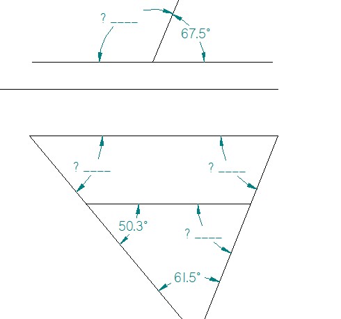 Adjacent Angles; Parallel lines, Complimentary, Supplementary