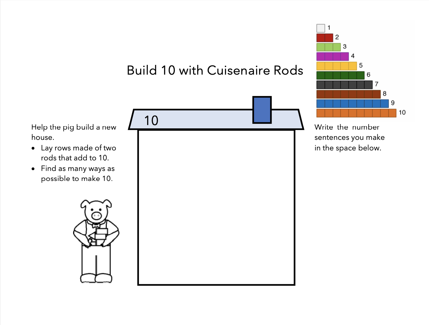 Build 10 with Cuisenaire Rods