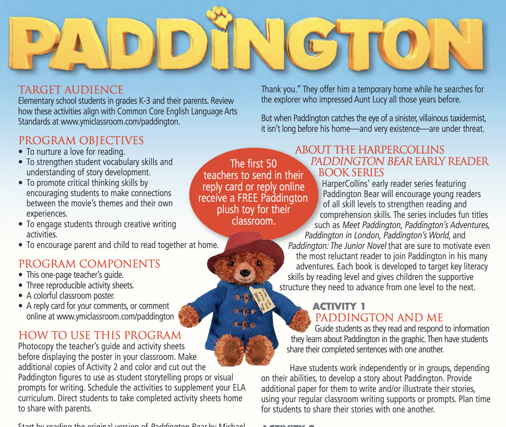 Paddington (Common Core English Language Arts)