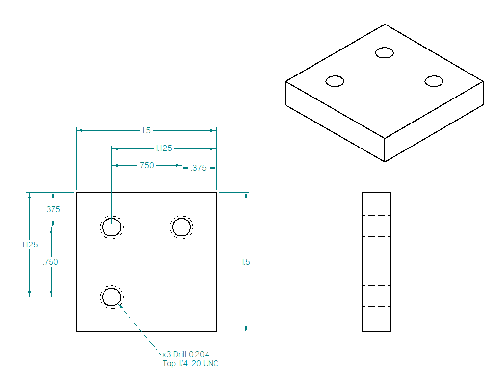 Machining projects Bolt Together plates simple manual milling machine blueprint