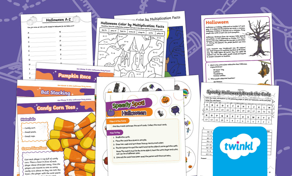 Halloween Activity Bundle for Third Grade