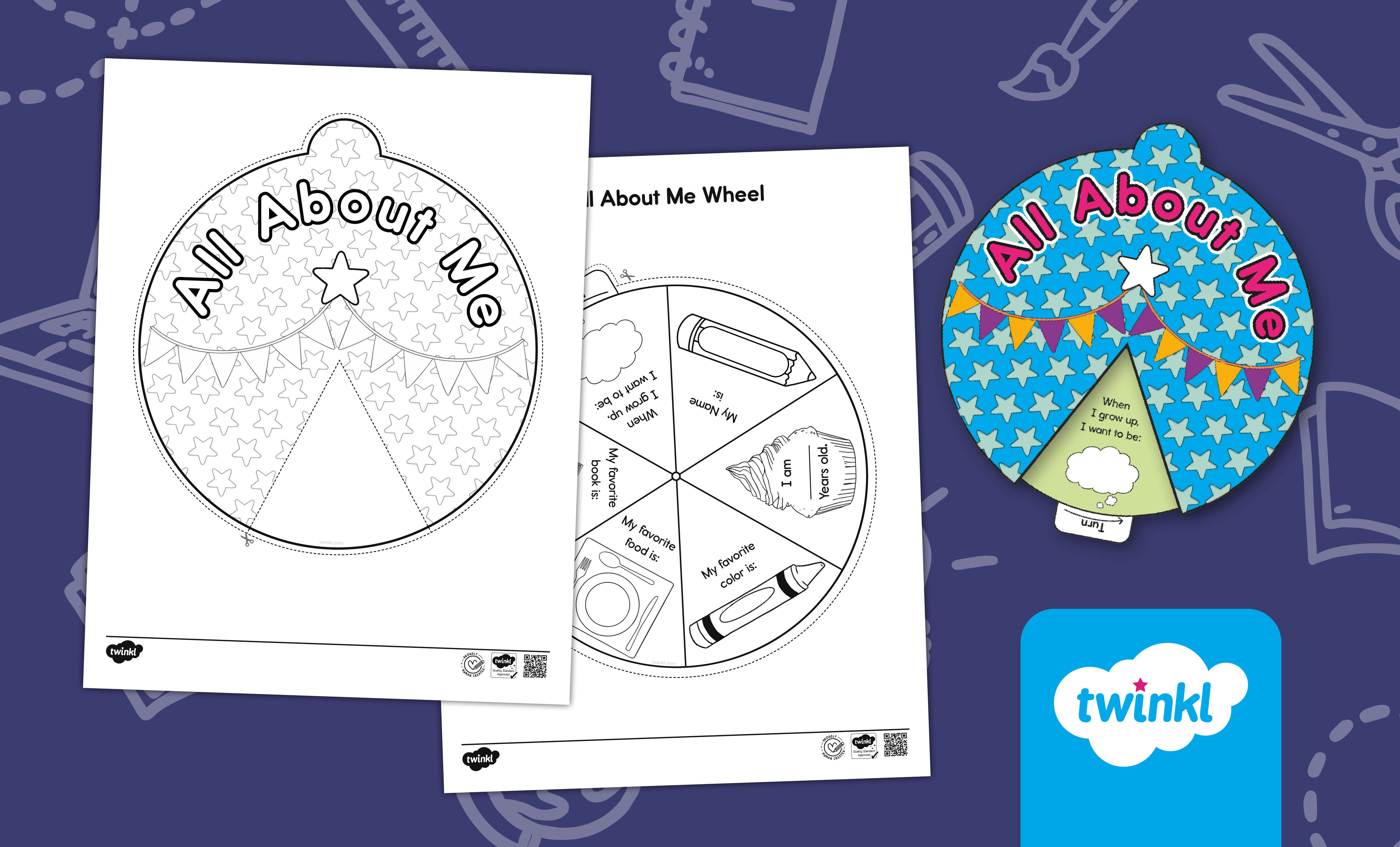 All About Me Wheel for K-2nd Grade
