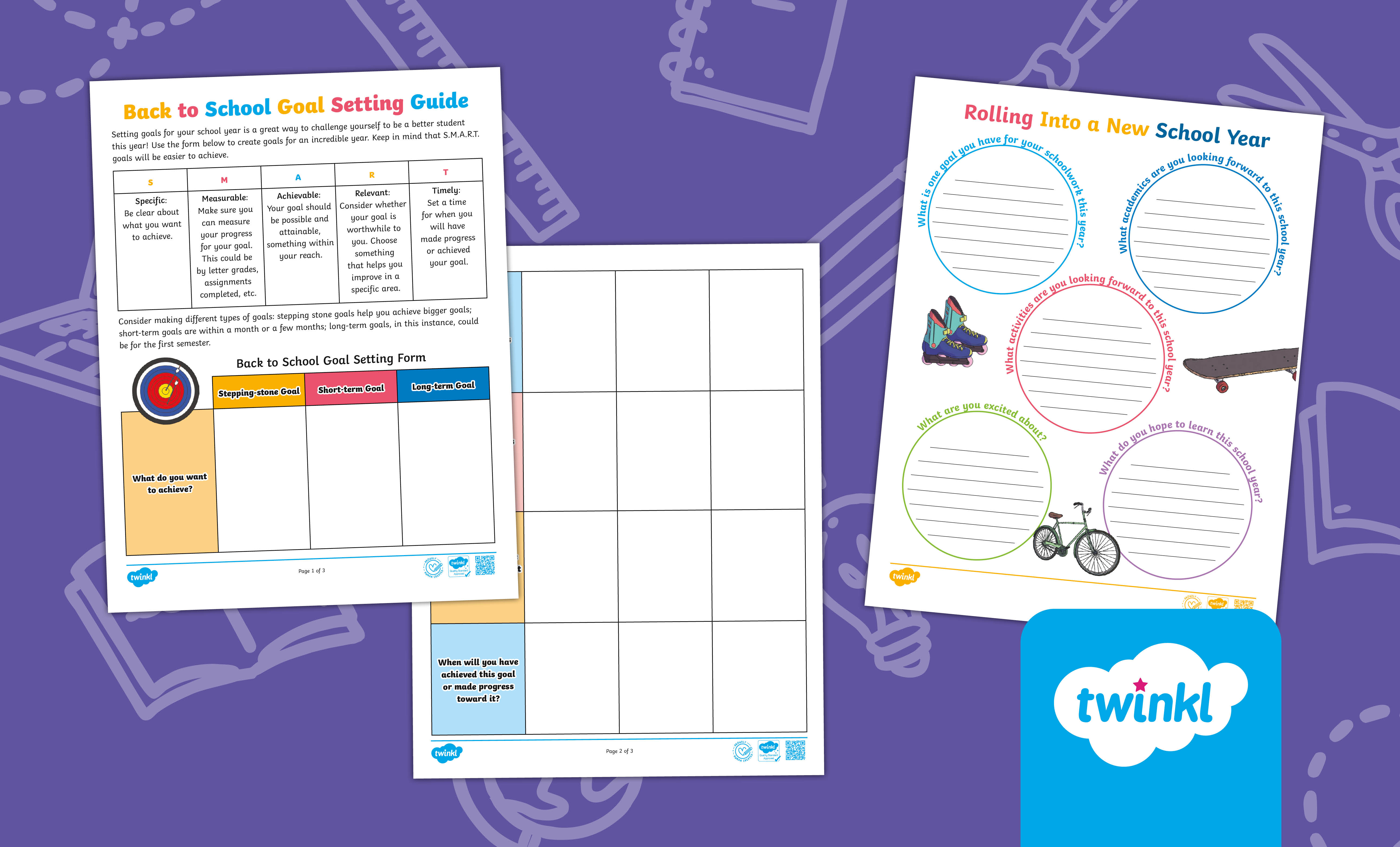 Back to school Goal setting for 3rd-5th Grade