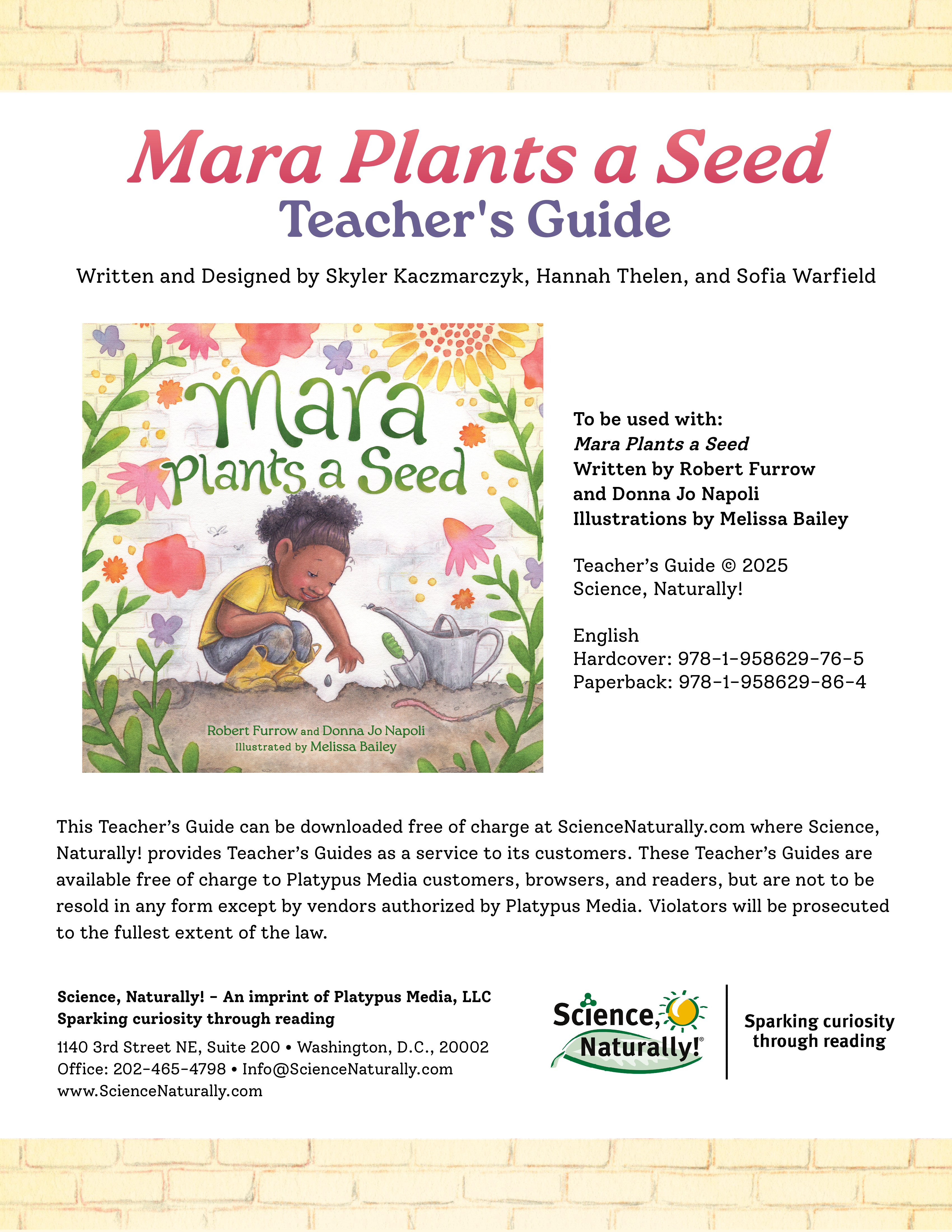Mara Plants a Seed Teacher’s Guide