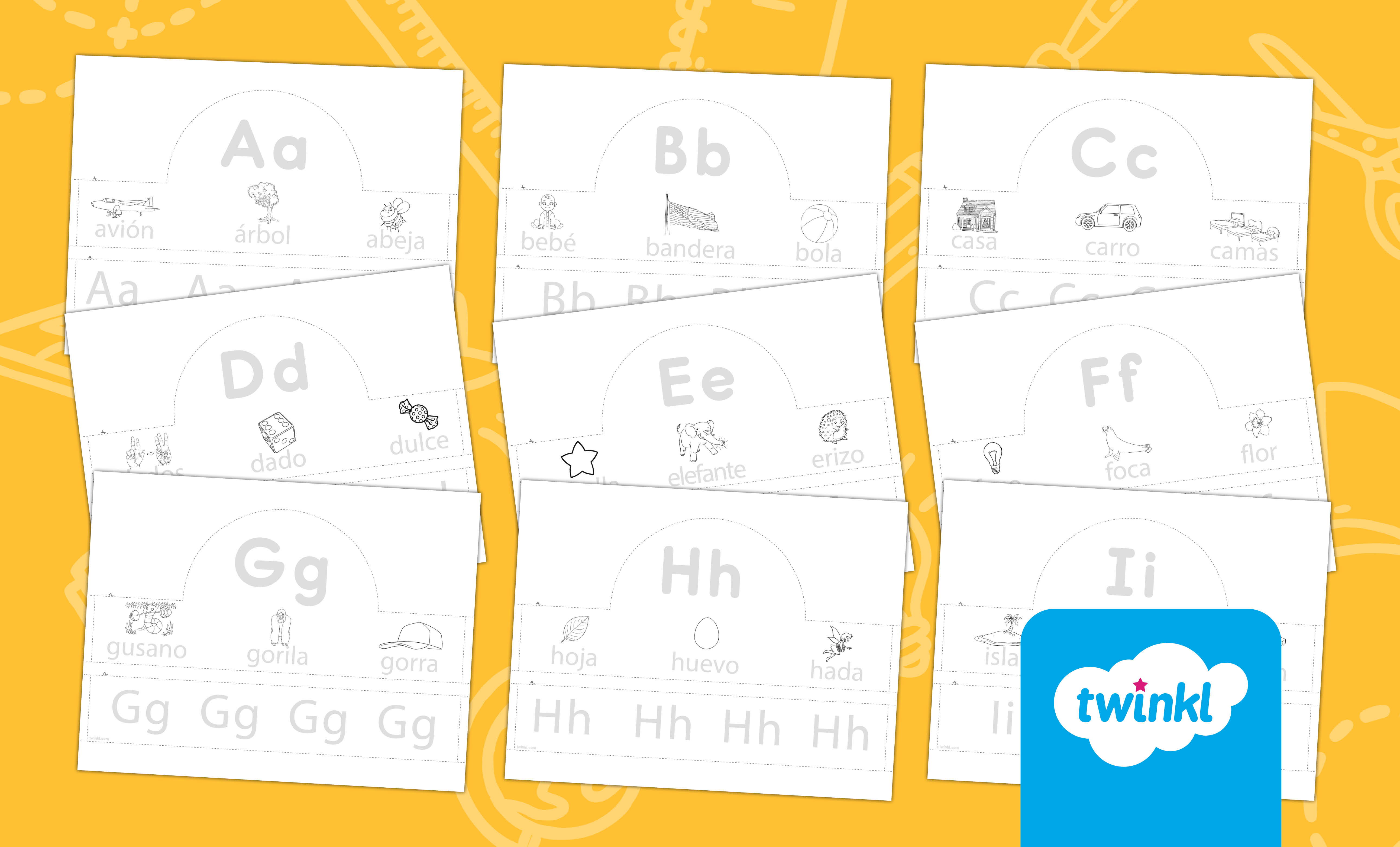 Paquete de gorros del abecedario para kínder a 2.° grado