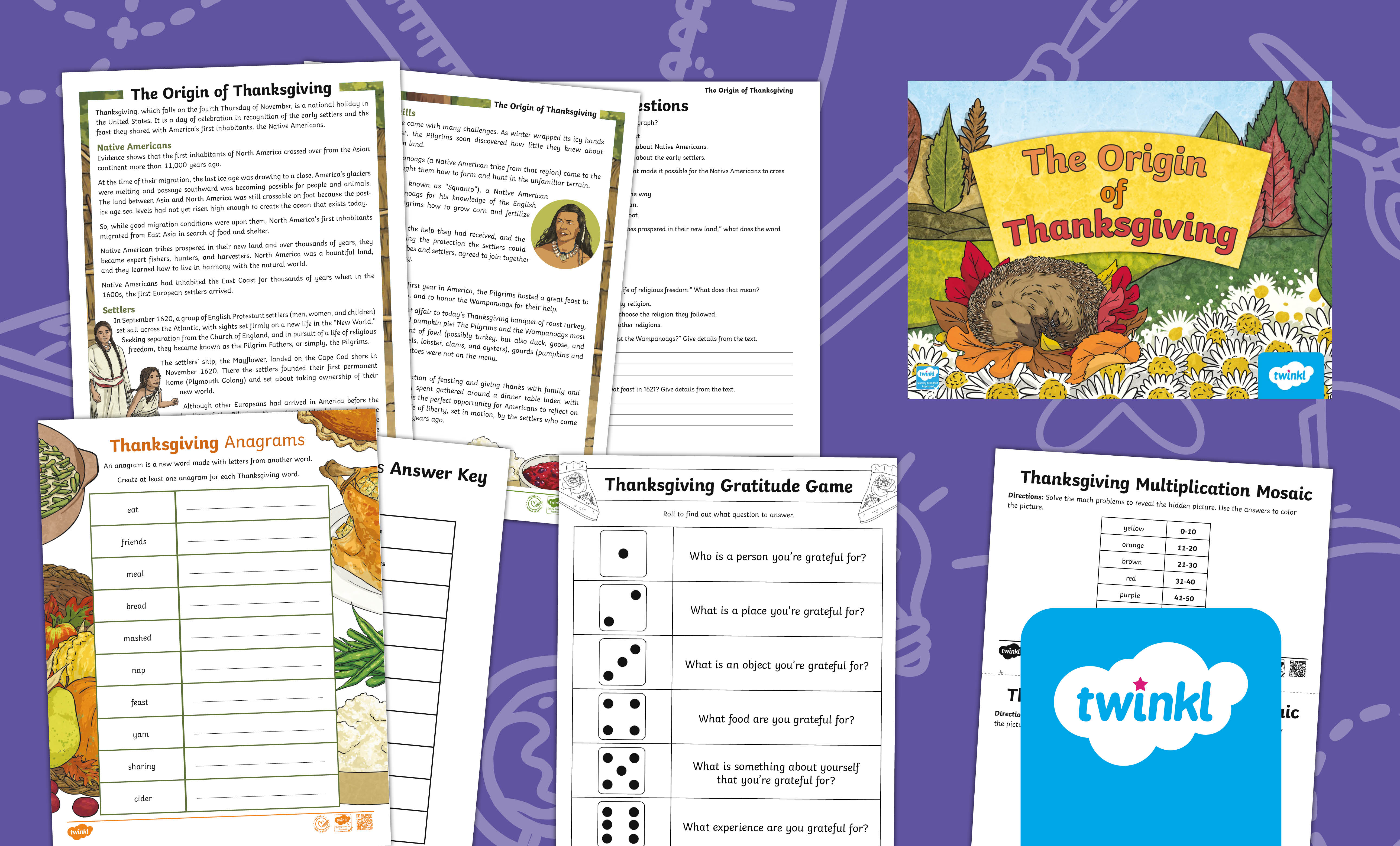 Thanksgiving Activities for 3rd-5th Grade