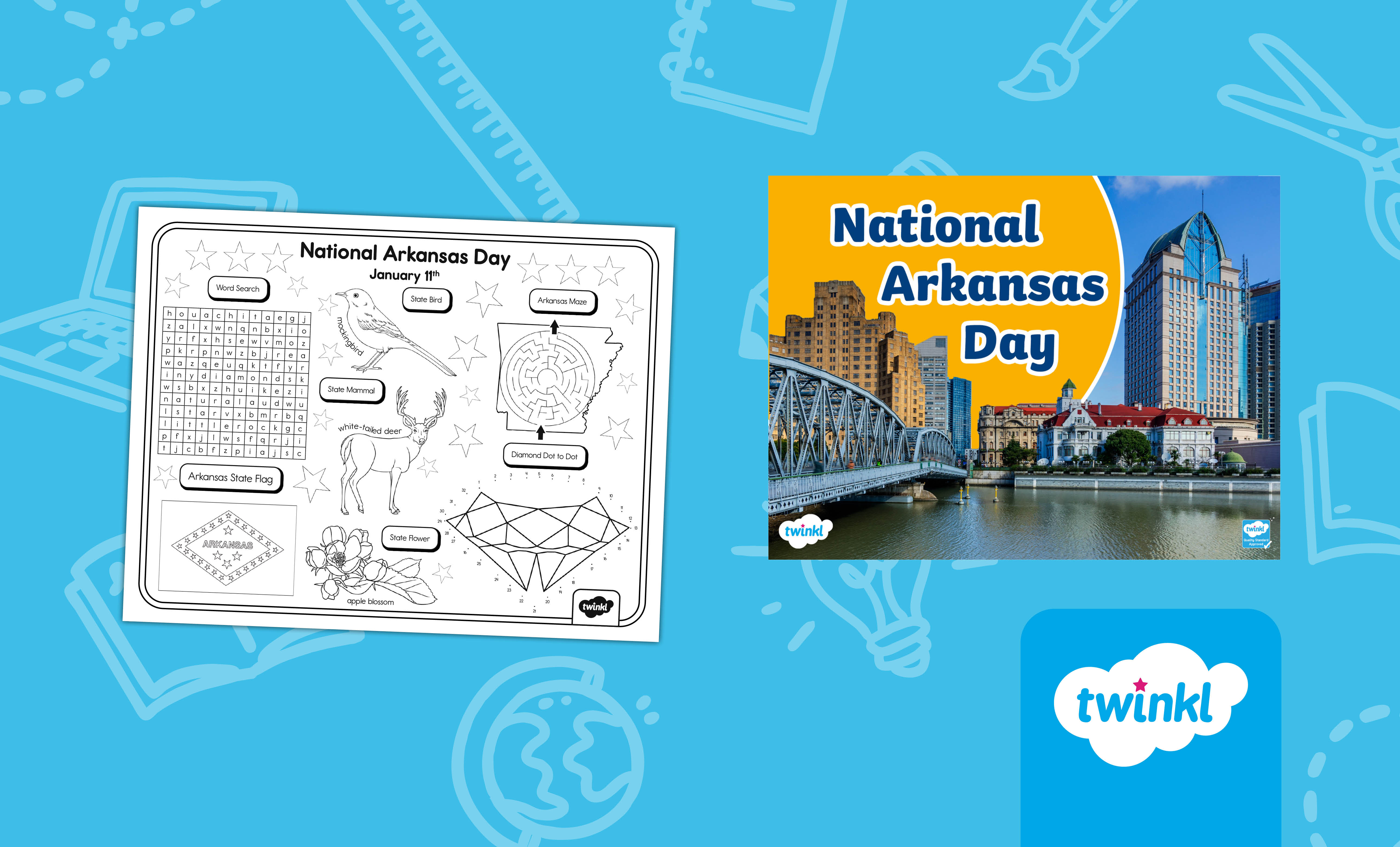 National Arkansas Day Lesson for ELL
