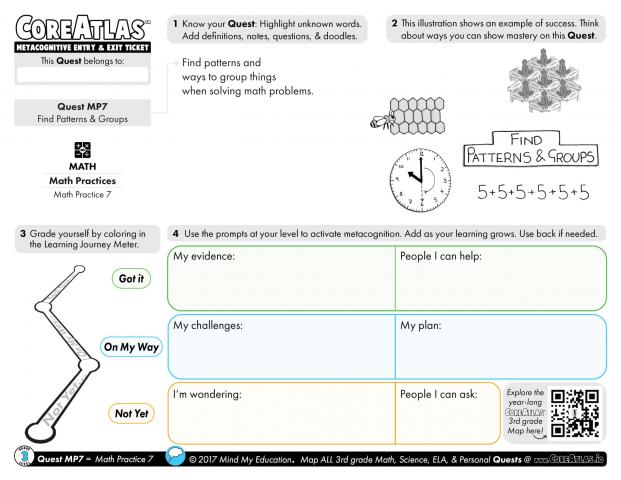 CoreAtlas Entry/Exit Ticket: Math Practice 7 (3rd grade)