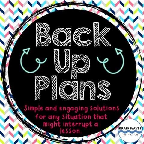 Back Up Plans - Use to Save a Derailed Lesson