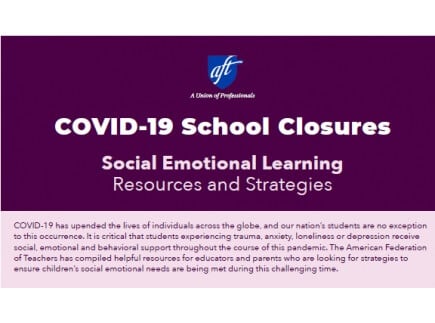 COVID-19 School Closures: Social Emotional Learning Resources and Strategies